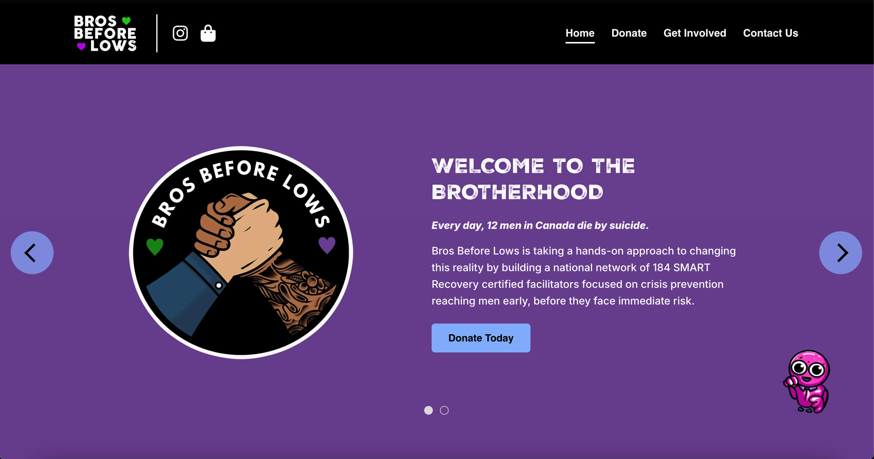 Bros Before Lows non-profit website project thumbnail